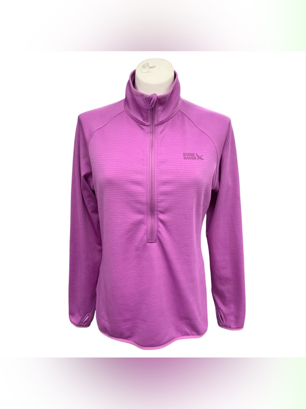Eddie Bauer Lavender Quarter-Zip Performance Pullover Size M